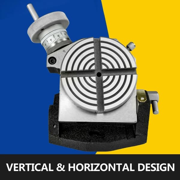 Rotary Tabel, 4" Diameter, Præcisionsarbejdspositionering, Holdbart HT200 Materiale