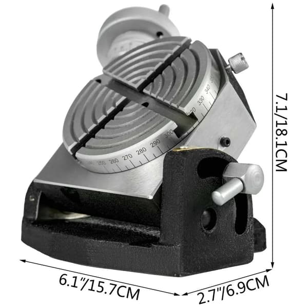Rotary Tabel, 4" Diameter, Præcisionsarbejdspositionering, Holdbart HT200 Materiale