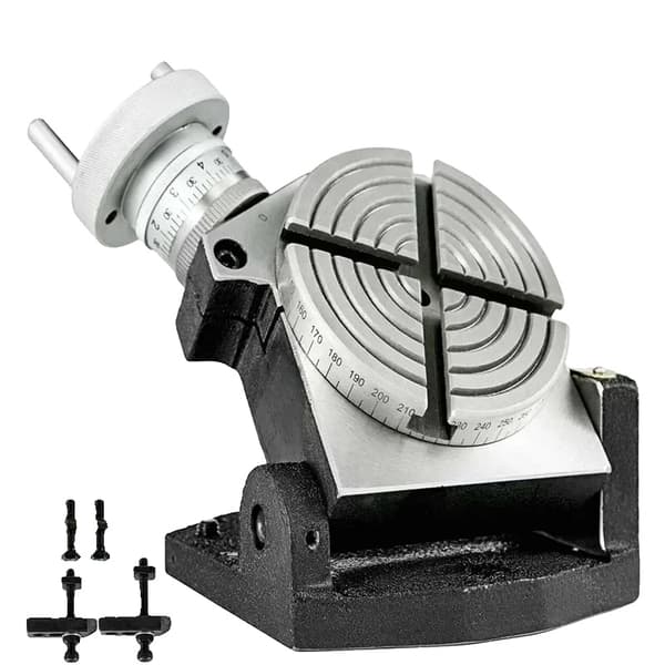 Rotary Tabel, 4" Diameter, Præcisionsarbejdspositionering, Holdbart HT200 Materiale