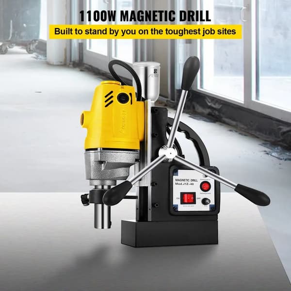 Magnetisk Boremaskine, 1100W Effekt, 1,57" Maksimal Borediameter, 12000 N Magnetisk Kraft