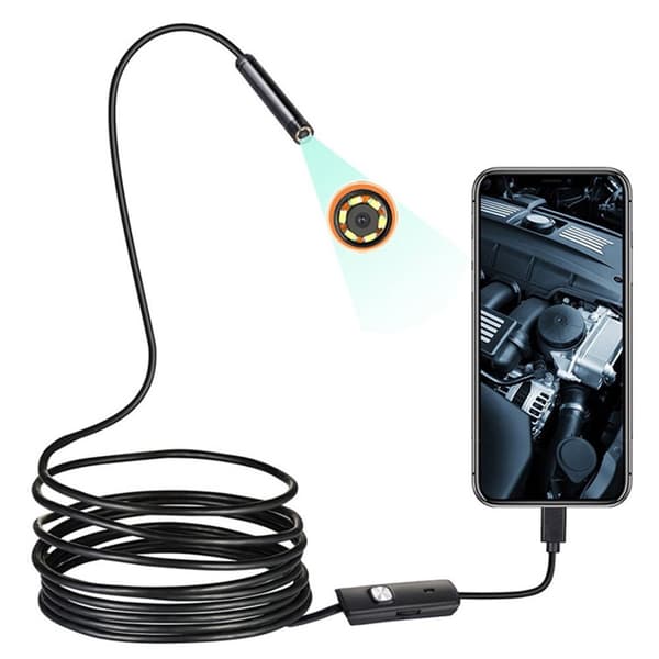 USB-endoskopinspeksjonskamera med LED 5m