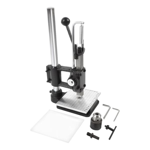 Manuel Presse Stans, Justerbar Højde 0-16 cm, Holdbart Gussejern,sort