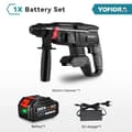 Miniatyrbillede 2 af 2: Elektrisk Hammer, Børsteløs Motor, Trådløs Roterende Værktøj,1Xbatteri mulighed 3