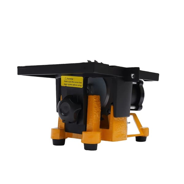 Mini elektrisk bordsåg, hög hastighet 4500RPM, mångsidig kapning med 3 blad,Orange/Svart