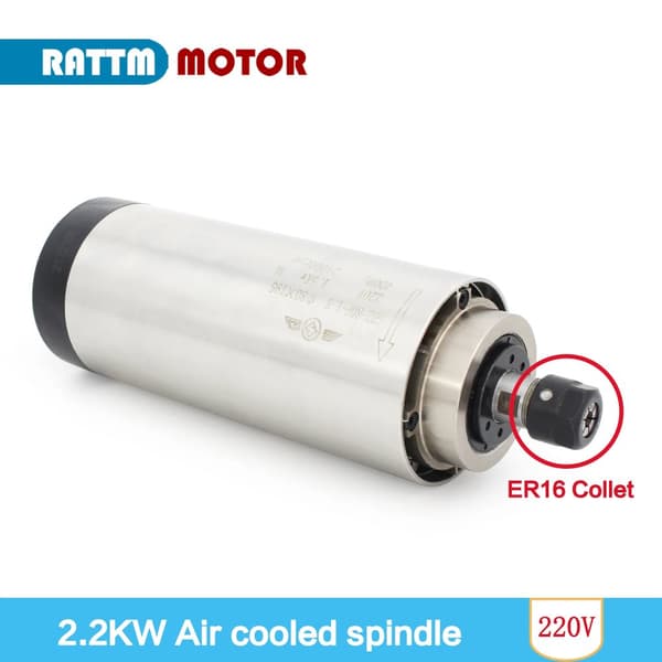Spindelmotor, 15KW effekt, luftkølingsteknologi,Bare spindel