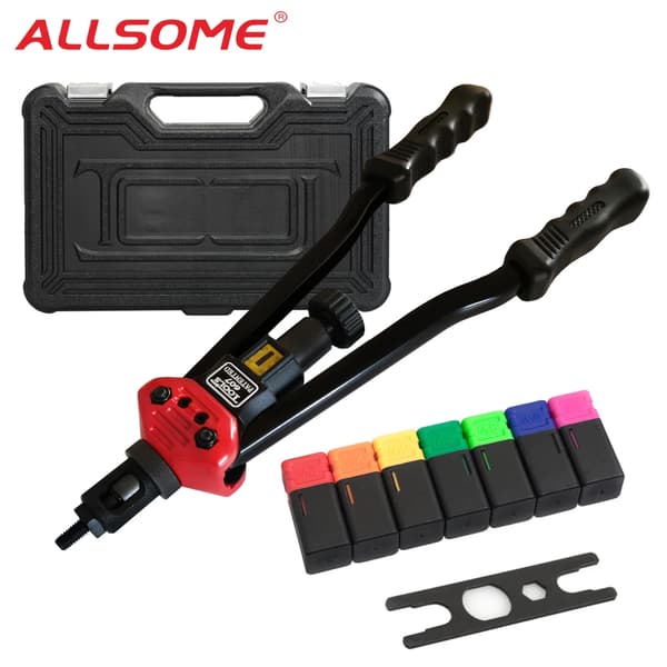 Allsome Rivet Nut Tool, monipuoliset mandrellikoot, kestävä käsiriveterin muotoilu,BT607 laatikolla
