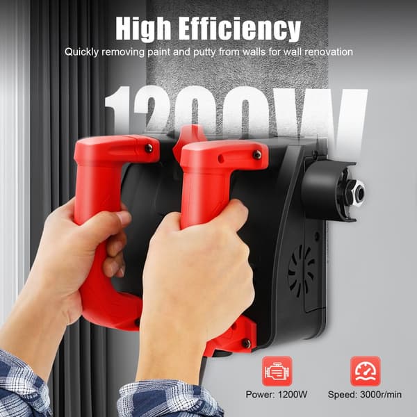 Vægfræsemaskine, 1200W effekt, 16 cm fræsebredde, justerbar dybde