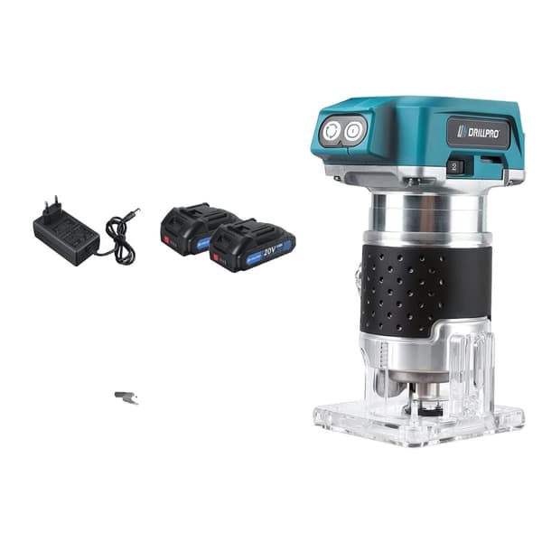 Drillpro Elektrisk Trimmer, 6 Hastigheder, Trådløs Drift,To Batteri
