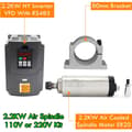Miniatyrbillede 2 af 2: 2,2 kW luftkølet spindelmotor, 24000 omdr./min hastighed, ≤0,01 mm udslip,TILFØJ VFD Klemme