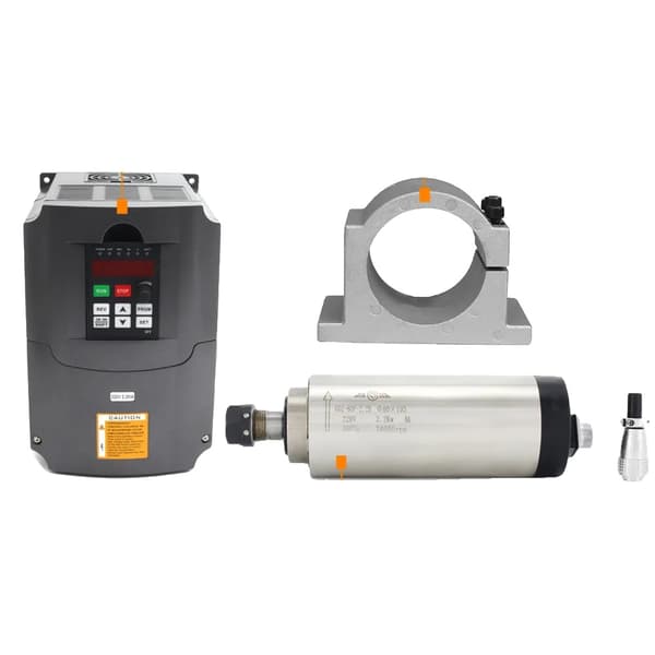 2,2 kW luftkølet spindelmotor, 24000 omdr./min hastighed, ≤0,01 mm udslip,TILFØJ VFD Klemme