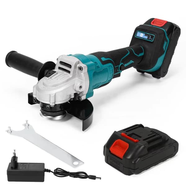 125MM Børsteløs Elektrisk Vinkelsliber, 3 Hastighedsindstillinger, Ergonomisk Design,Med 1XBattery