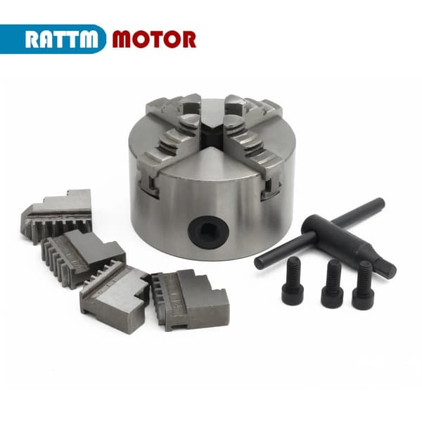 4-käftad CNC-svarvchuck, precisionsklämområde 2-30 mm, max hastighet 3500 RPM,4 Käkar K12-100mm