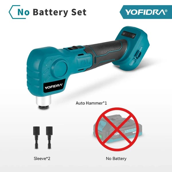 YOFIDRA Børsteløs Auto Hammer, 20V Strøm, Kompakt Størrelse,EU, Ingen batteri Ingen stik