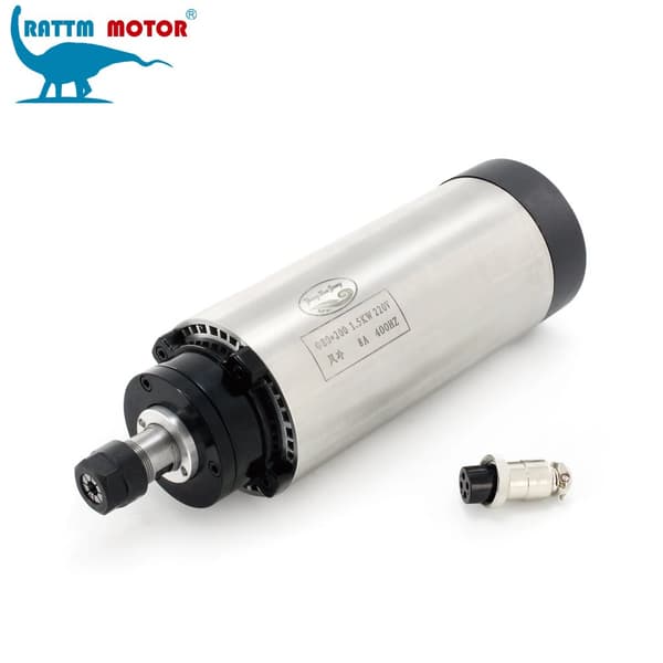 Luftkølet spindelmotor, 1,5 kW effekt, 10-24000 RPM hastighed,Bare Spindel