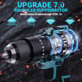 Miniatyrbillede 3 af 4: Batteridrevet boremaskine sæt, 24+3 slagfunktioner, 3-trins gear, LED lys,EU