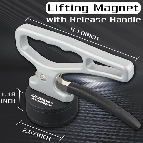 Heavy Duty Magnetisk Opsamlingsværktøj, Hurtig Udløsningsmekanisme, Ergonomisk Håndtag,Sølv