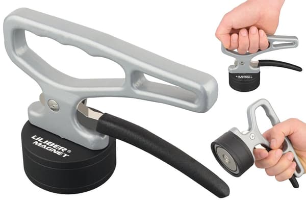 Heavy Duty Magnetisk Opsamlingsværktøj, Hurtig Udløsningsmekanisme, Ergonomisk Håndtag,Sølv