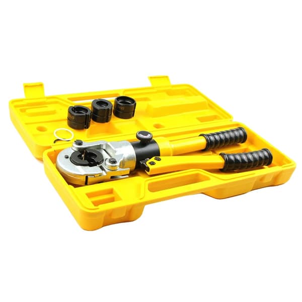 Hydrauliset puristuspihdit, 8 tonnin puristusvoima, monipuoliset insertikoot, 360° kääntyvä pää