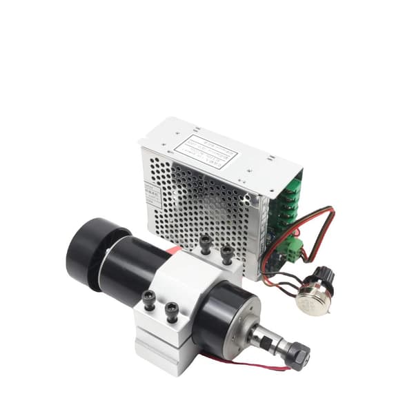 Ilmajäähdytteinen spindelimoottori, 500W teho, 2000-12000 RPM nopeus, ER11 kolvi