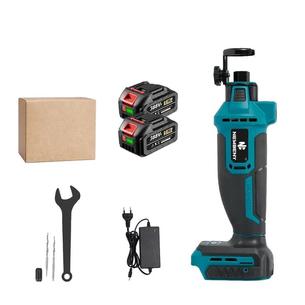 Børsteløs Gipsplade Udsnitværktøj, 30000 RPM Hastighed, 3 Gear,2 Batteri EU Stik