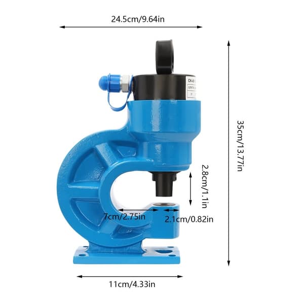 Hydraulisk Stans, 31T Udgangseffekt, Flere Størrelser af Stempler,Blå