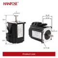 Miniatyrbillede 4 af 4: Servo motor, 1,3 N.m holdende moment, 4 A strøm, 2 fase,57EH56-CL57 Sæt