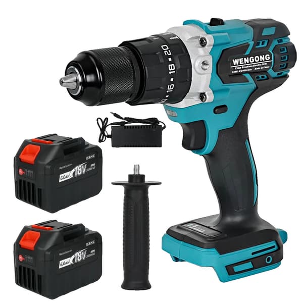 18V Borstlös Slagskruvdragare, 120 N.m Vridmoment, 2400 varv per minut,2 st 6.0Ah -batteri
