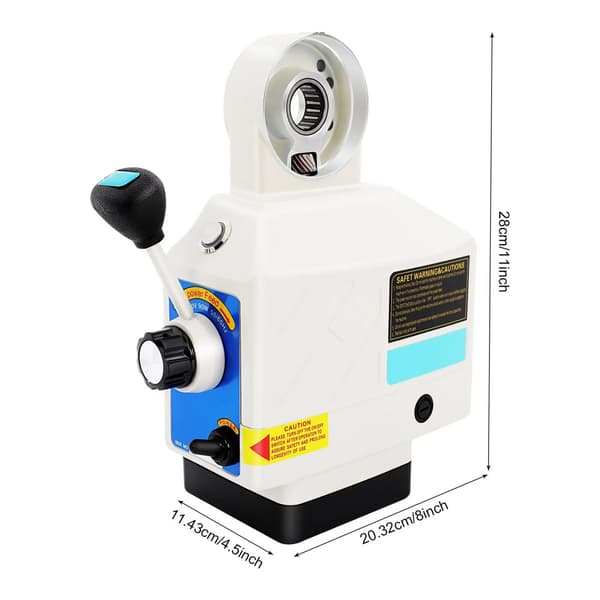 Power Feed X-Axis jyrsinkoneelle, 95W moottori, 0-190rpm nopeusalue,Sininen, Eu plug in Finnish is "Eu-plugi".