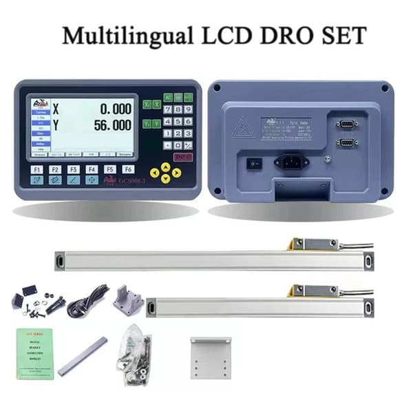 2-axlig LCD DRO-kit, flerspråkigt stöd, 5um upplösning,GCS908-2 LCD DRO-uppsättning