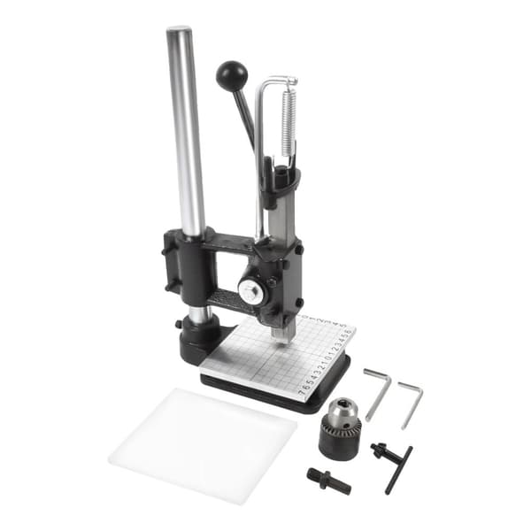 Manuel Presse Stans, Justerbar Højde 0-16 cm, Holdbart Gussejern,sort