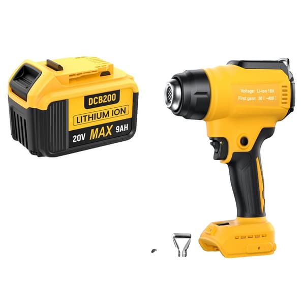 Trådløs Varmluftpistol, 18V Batteri, Variabel Temperaturkontrol,1BAT 1 varmepistol