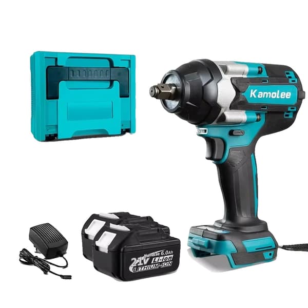 Elektrisk Slagnyckel, Maximalt Vridmoment 1800N.m, Borstlös Motor,2x6.0Ah Bat Plastic, Eu