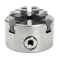 Miniatyrbild 1 av 2: 4-jaw chuck för snickerimaskin, självcentrerande precisionstång, kompakt storlek,Silver