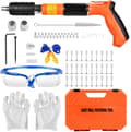 Miniatyrbillede 1 af 2: Mini stålspik gun, justerbare effektindstillinger, kompakt design,Med 220X negle + kasse