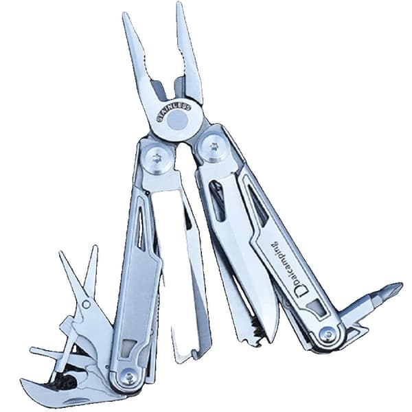 Camping Multitool, 18-i-1 Funktionalitet, Holdbart Rustfrit Stål,DL12