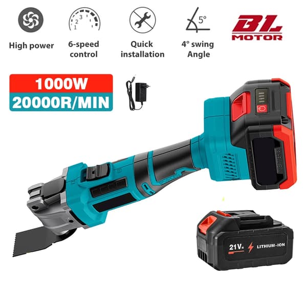 Oscillerande verktyg, 1000W effekt, 20000 RPM hastighet,Med 1XBattery