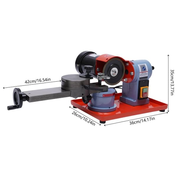 Cirkelsavbladsliber, justerbar hastighed op til 2850 RPM, bred skærevifte 3,15-27,5 tommer,sort