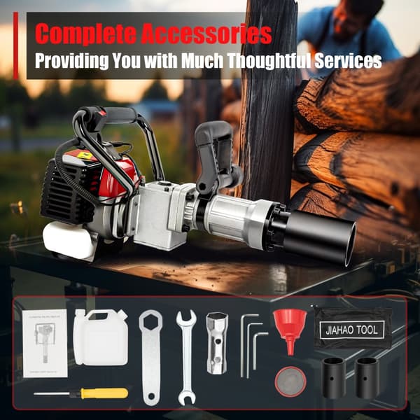 Gasdriven pålkran, 900W motor, 8500RPM rotationshastighet, flera kontaktstorlekar