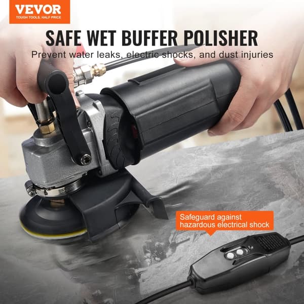 Våtpolermaskin, 800W effekt, justerbar hastighet 1000-4000 r/min,Brun