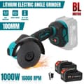 Miniatyrbillede 2 af 2: 100MM Elektrisk Vinkelsliber, Nominel Effekt 1000W, 3 Hastighedsindstillinger,Med 2XBatteri
