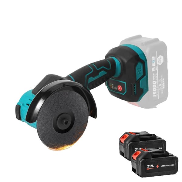100MM Elektrisk Vinkelsliber, Nominel Effekt 1000W, 3 Hastighedsindstillinger,Med 2XBatteri