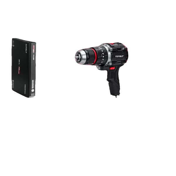 20V Borstlös Elektrisk Borrmaskin, Höga Momentinställningar, LED Arbetslampa,YVGBD20DU3P1x2