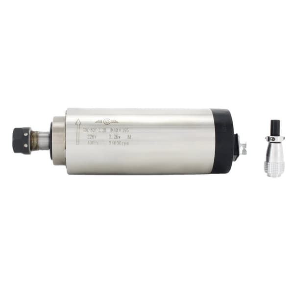 2,2 kW ER20 Spindle-moottori, ilmalla jäähdytetty, tarkka käyttönopeus 10-24000 RPM,Vain karamoottori
