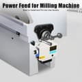 Pikkukuva 3 / 4: Power Feed -taulukon jyrsinkäyttöpaketti, 95W puhdasta kuparimoottoria, nopeuden säätö jopa 190 rpm, kestävä alumiiniseosrakenteinen.