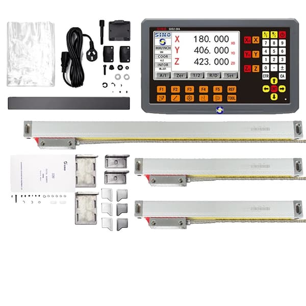 SINO LCD DRO Kit, 3-akset drift, høj præcision 0,005 mm opløsning,DRO Med 3PCS KA35