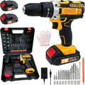 Miniatyrbild 2 av 2: Batteridrill, 1800RPM utan belastning, 21V hög spänning,Med 2XBatteri