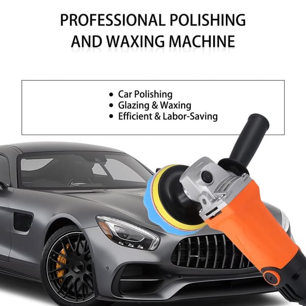 Rotary Bilpolermaskin, Kraftfull 1200W Motor, 6-Hastighets Justerbar Kontroll, Flera Ytkompatibiliteter