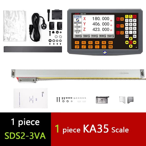 SINO LCD DRO Kit, 3-akset drift, høj præcision 0,005 mm opløsning,DRO Med 1PC KA35