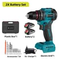 Miniatyrbild 2 av 2: Borstlös Elektrisk Borrmaskin, 18V Effekt, 21+2 Momentinställningar,2 Batteri EU Kontakt