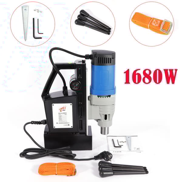 Magnetisk Boremaskine, 1680W Effekt, 3-28mm Boremråde, 13800N Magnetkraft